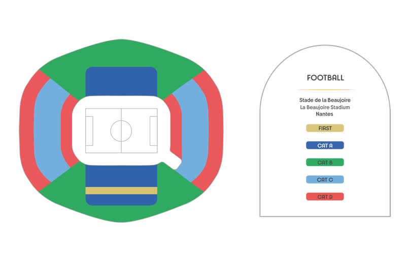 Stade de la Beaujoire Olympic Football Venue Seating Plan