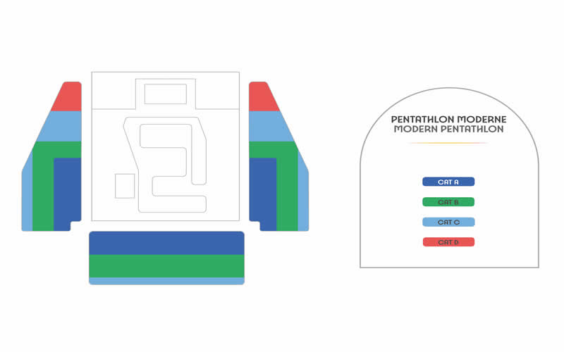 North Paris Arena Olympic Modern Pentathlon Venue Seating Plan