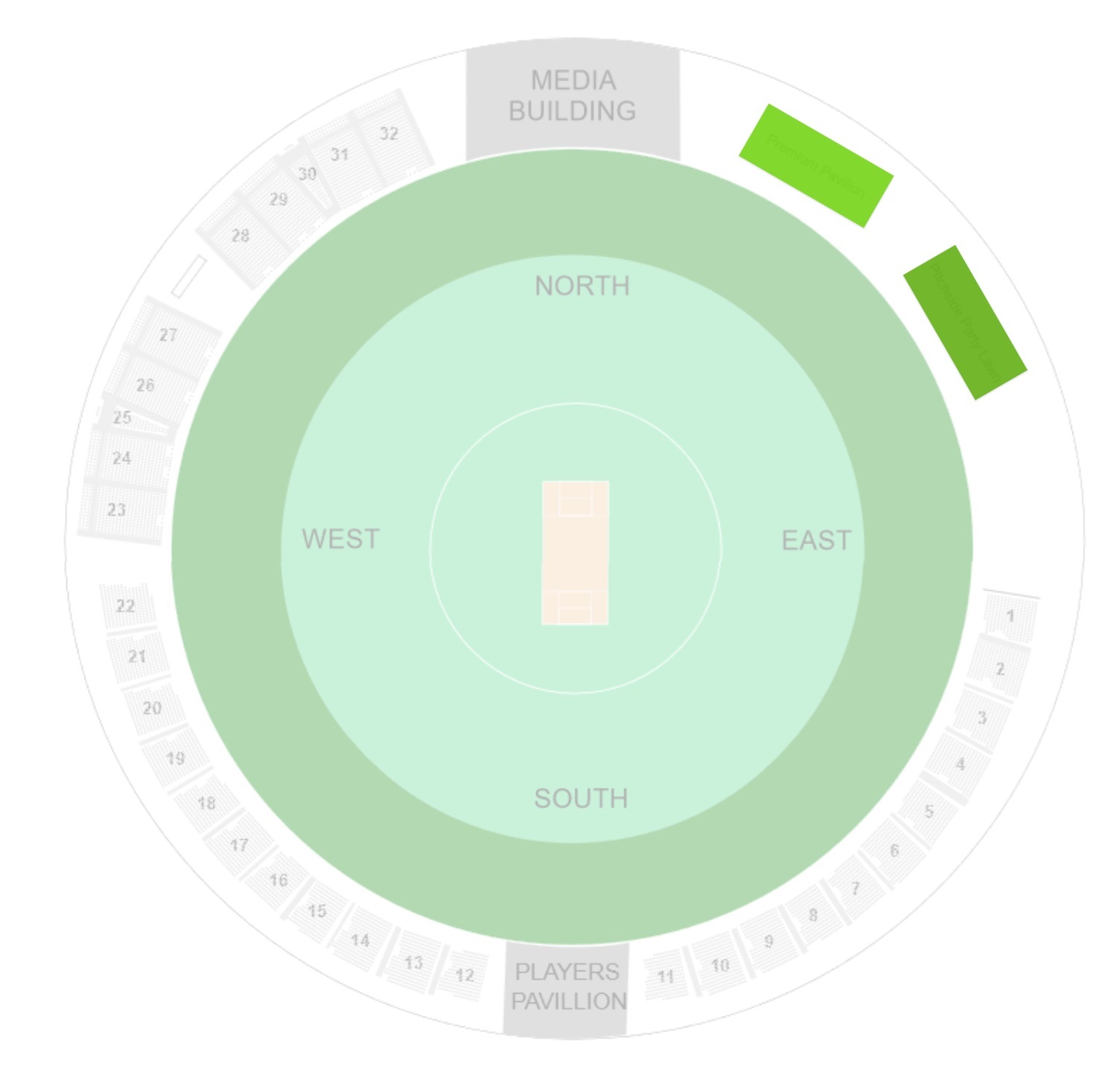 Central Broward Regional Park & Stadium India vs Canada Venue Seating Plan