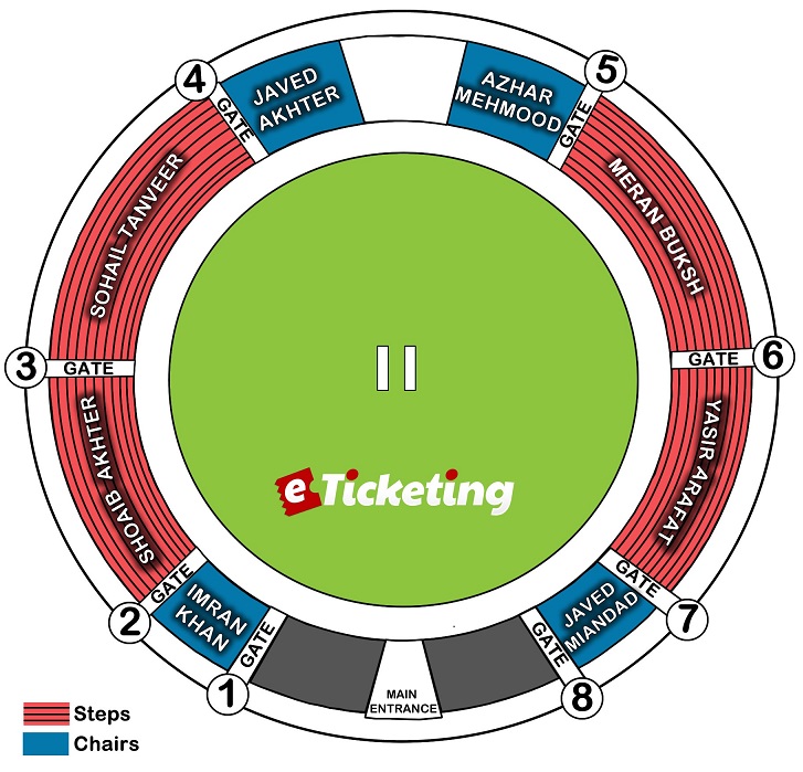 Pindi Cricket Stadium Afghanistan vs Australia Venue Seating Plan