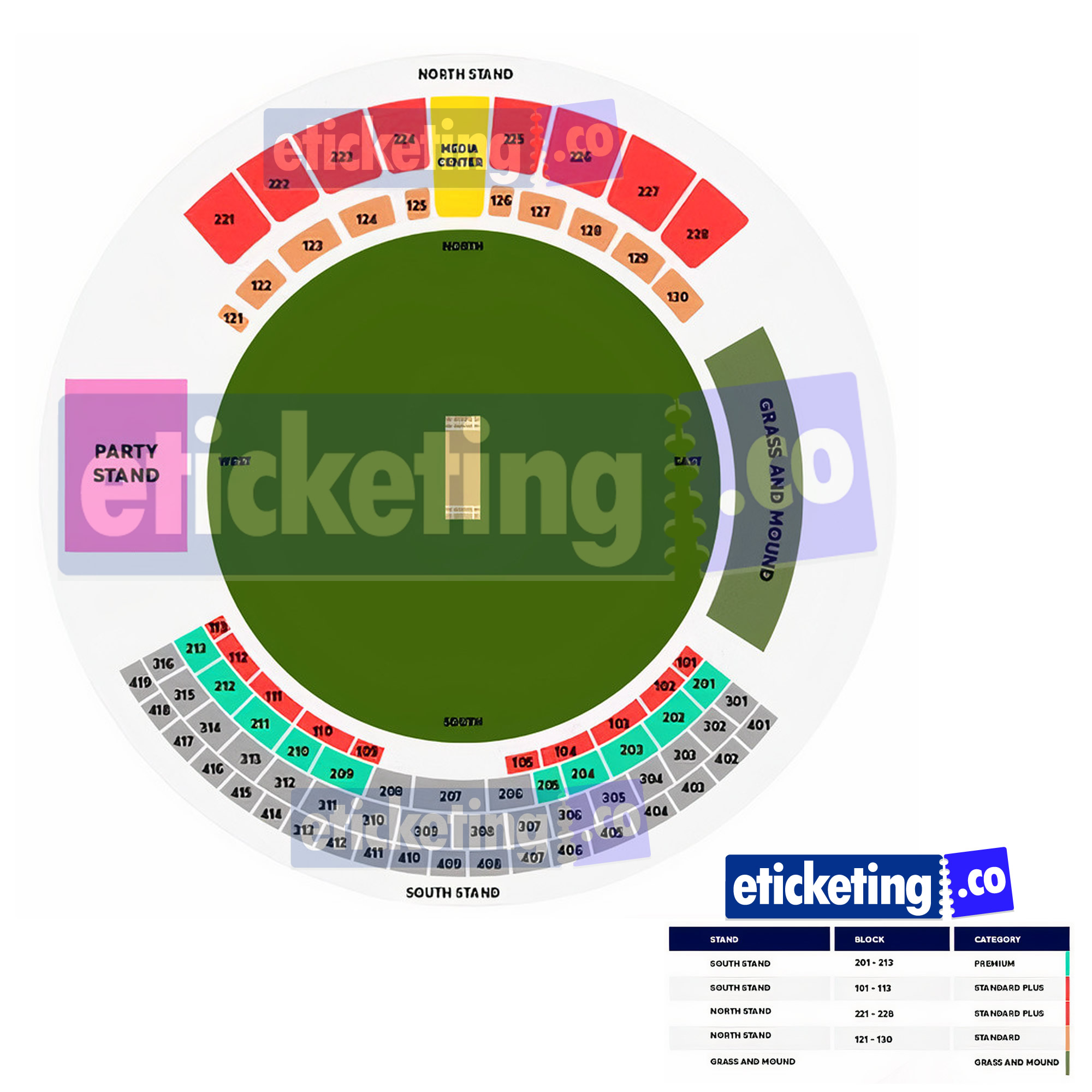 Sir Vivian Richards Stadium Australia vs Bangladesh Venue Seating Plan