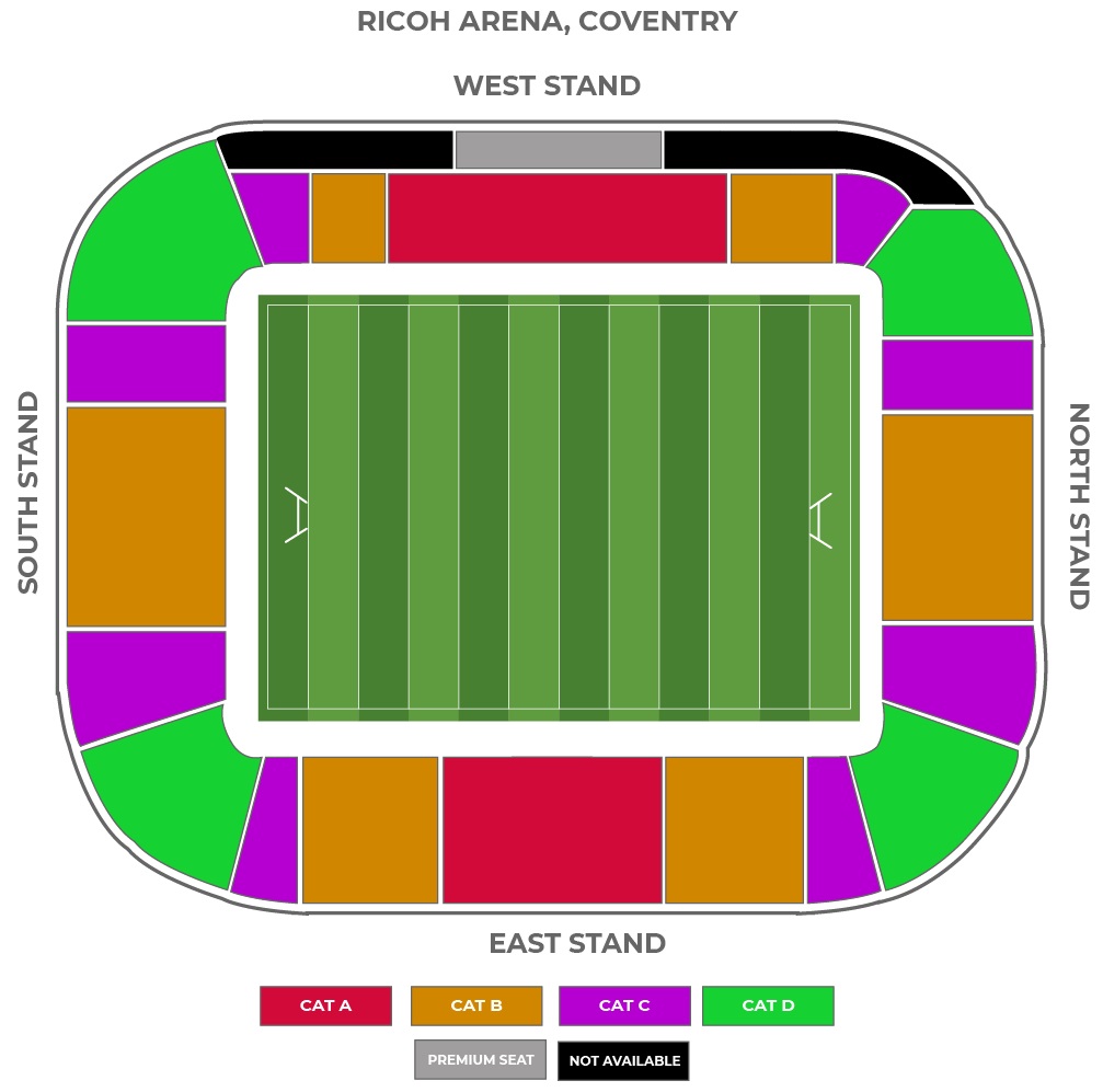 Ricoh Arena seating plan