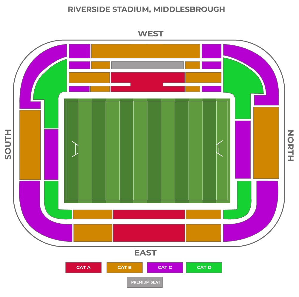 Riverside Stadium seating plan