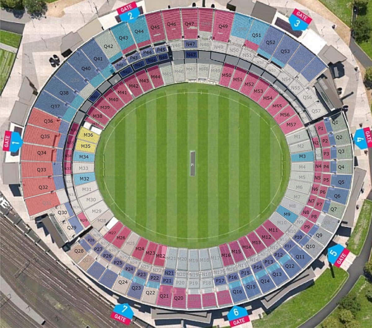 Melbourne Cricket Ground Lions vs Wallabies Venue Seating Plan
