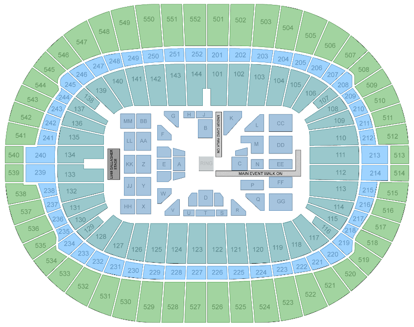 Wembley Stadium Anthony Joshua vs Daniel Dubois Venue Seating Plan