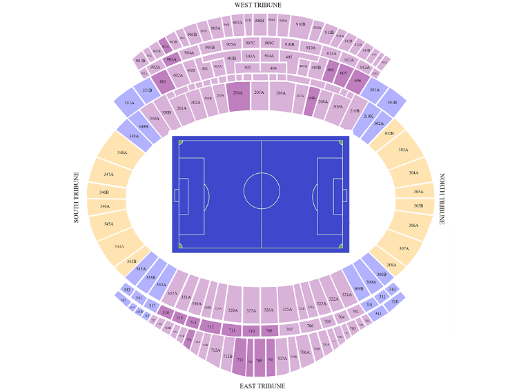 Ataturk Olympic Stadium Champions League Final Venue Seating Plan
