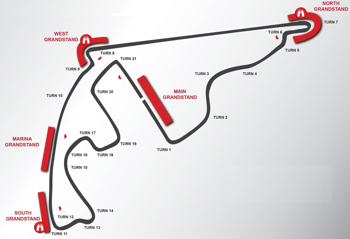 Yas Marina Circuit Abu Dhabi Grand Prix Sunday Venue Seating Plan