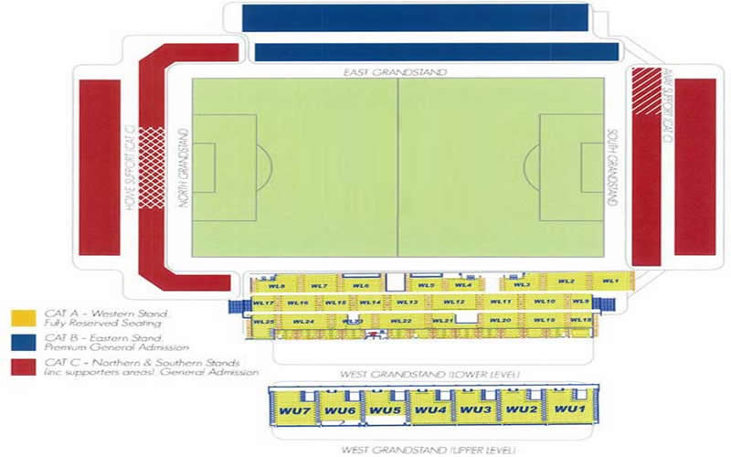 Hindmarsh Stadium China vs England Venue Seating Plan
