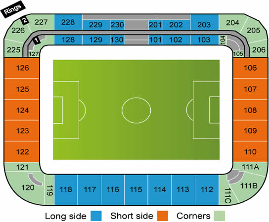 Eden Arena Europa League Conference Final Venue Seating Plan