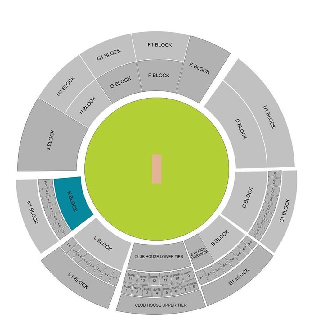 Eden Gardens Cricket World Cup 2nd Semi Final Venue Seating Plan