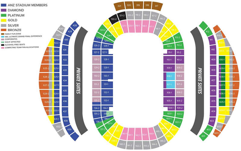 Accor Stadium Lions vs Wallabies Venue Seating Plan