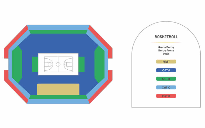 Bercy Arena - Basketball Olympic Basketball Venue Seating Plan
