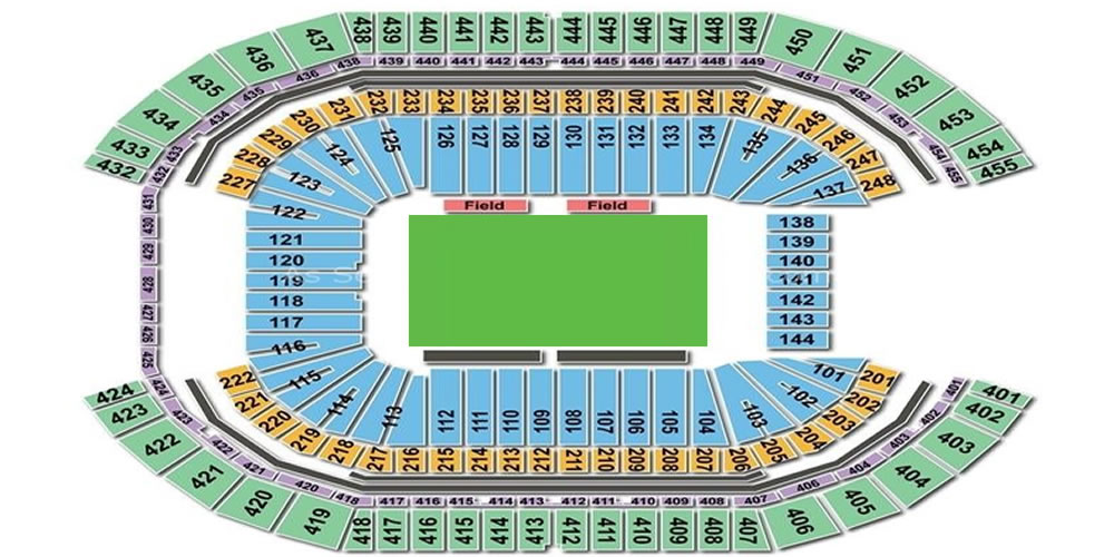 State Farm Stadium Colombia Vs Concaf 6 Venue Seating Plan