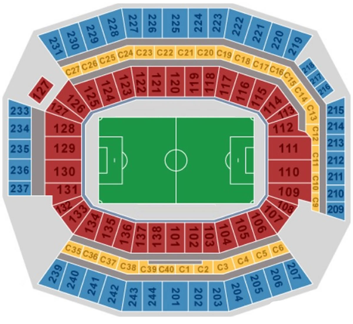 Lincoln Financial Field FIFA Club World Cup Quarter Final 2 Venue Seating Plan