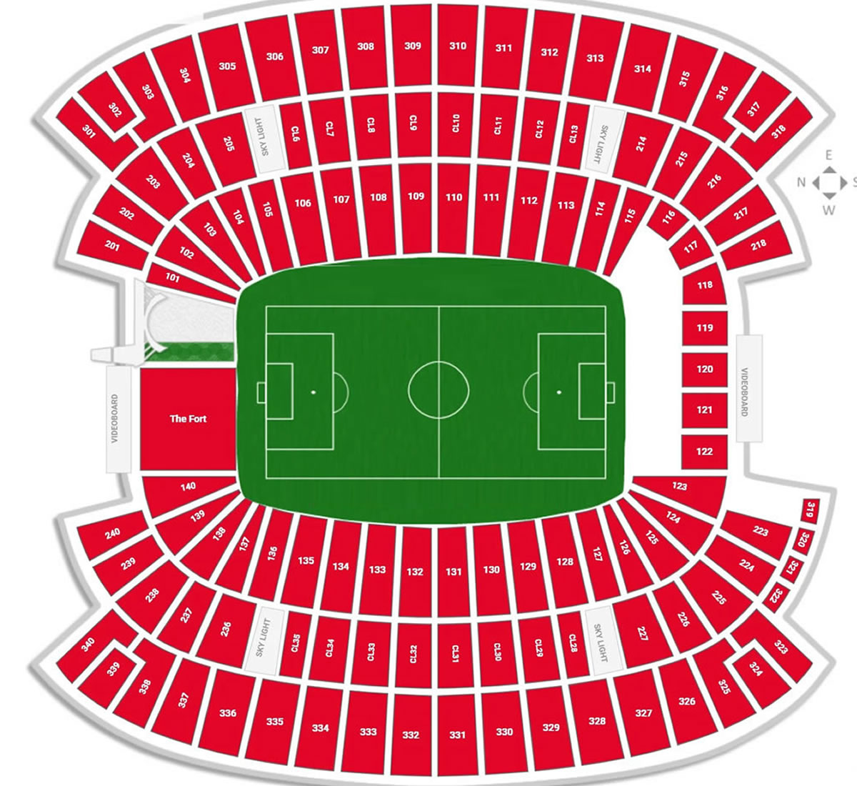 Gillette Stadium FIFA World Cup Quarter Final 1 Venue Seating Plan