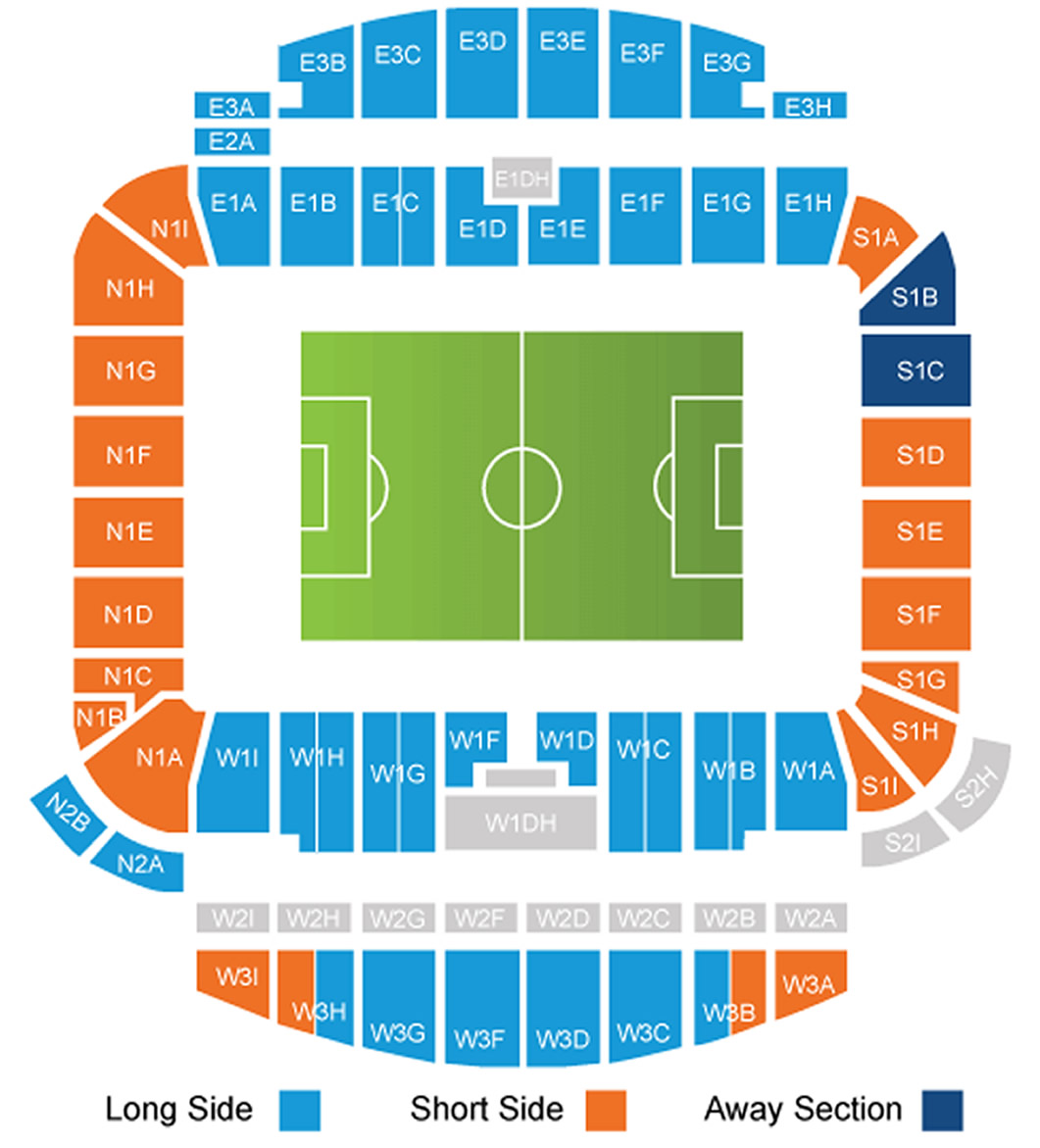 Brighton & Hove Albion Stadium New Zealand vs Ireland Venue Seating Plan