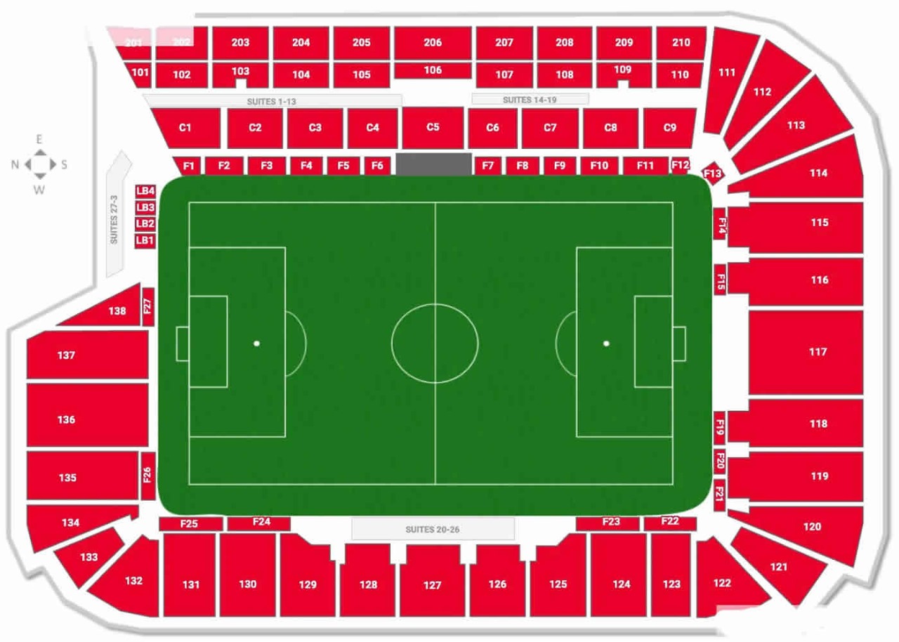 Audi Field Red Bull Salzburg Vs Al Hilal Venue Seating Plan