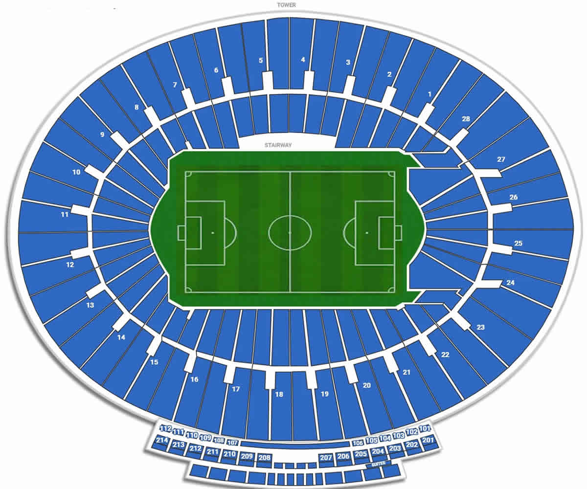 Rose Bowl Stadium Urawa Red Diamonds Vs Monterrey  Venue Seating Plan