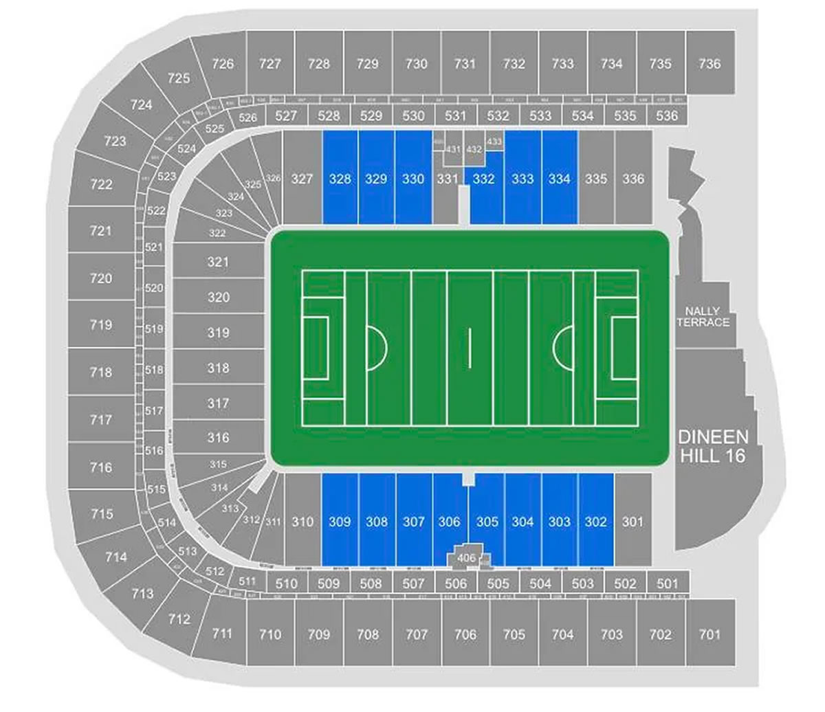 Croke Park Pittsburgh Steelers Vs TBC Venue Seating Plan